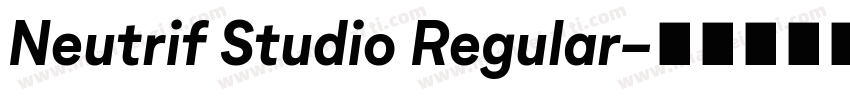 Neutrif Studio Regular字体转换